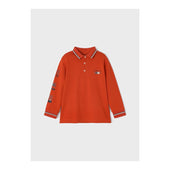 Mayoral Boys Rust Orange Long Sleeved Poloshirt